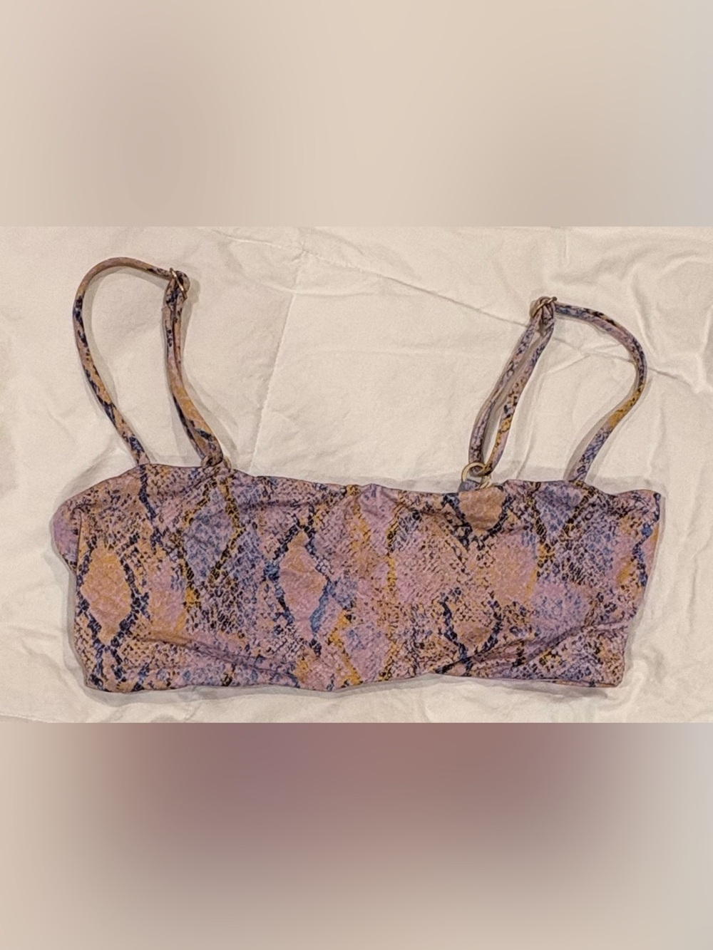L*Space Snake Print Bikini Top Lavender Pink Size Small - Picture 3 of 5
